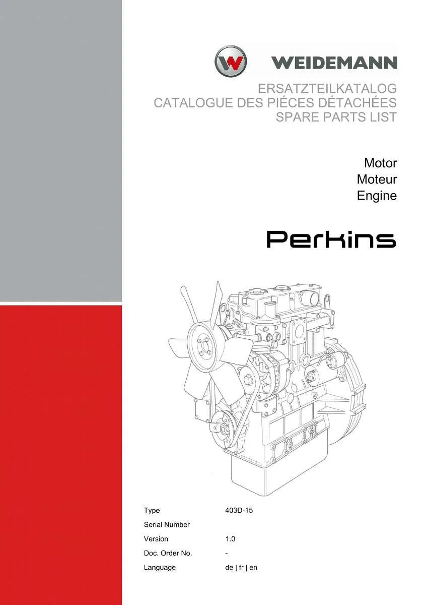 Perkins Engine 403D-15 Parts List | Instant PDF Download
