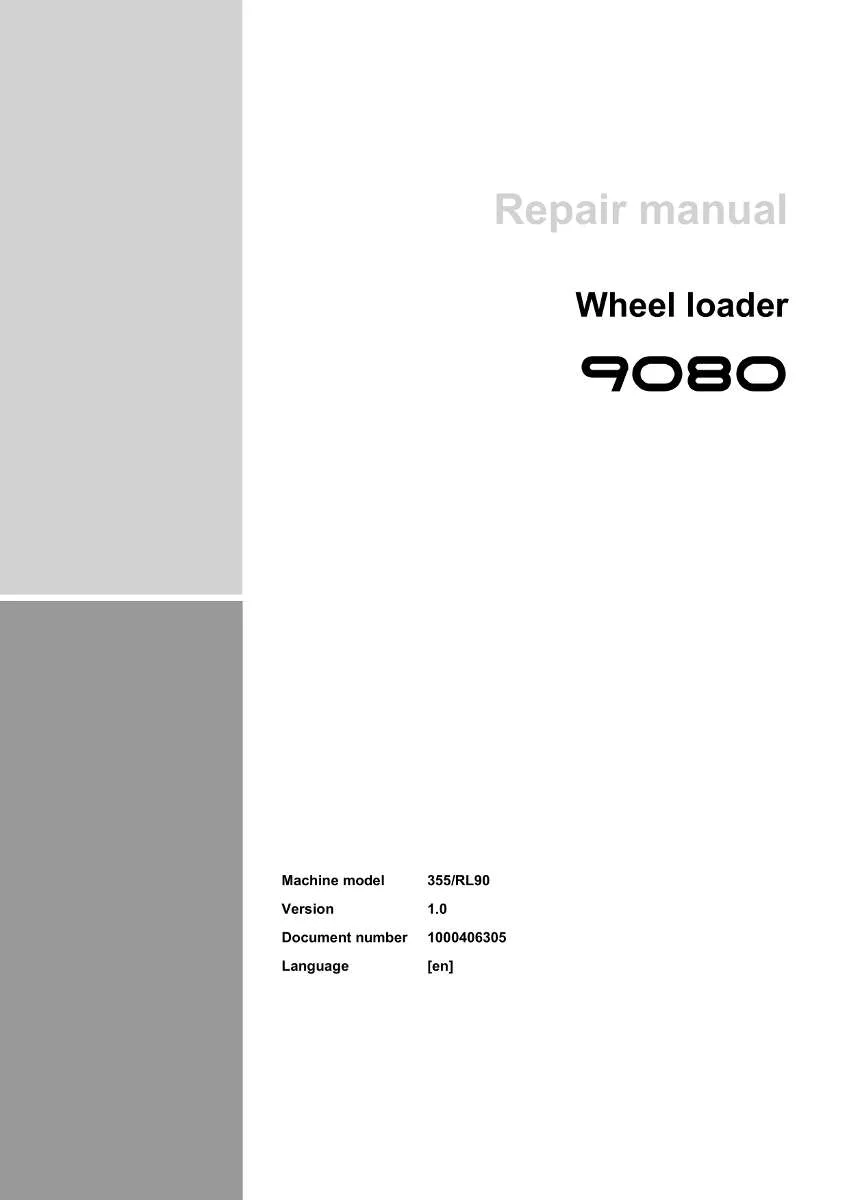 Weidemann Wheel Loader 9080 Repair Manual | Instant PDF Download