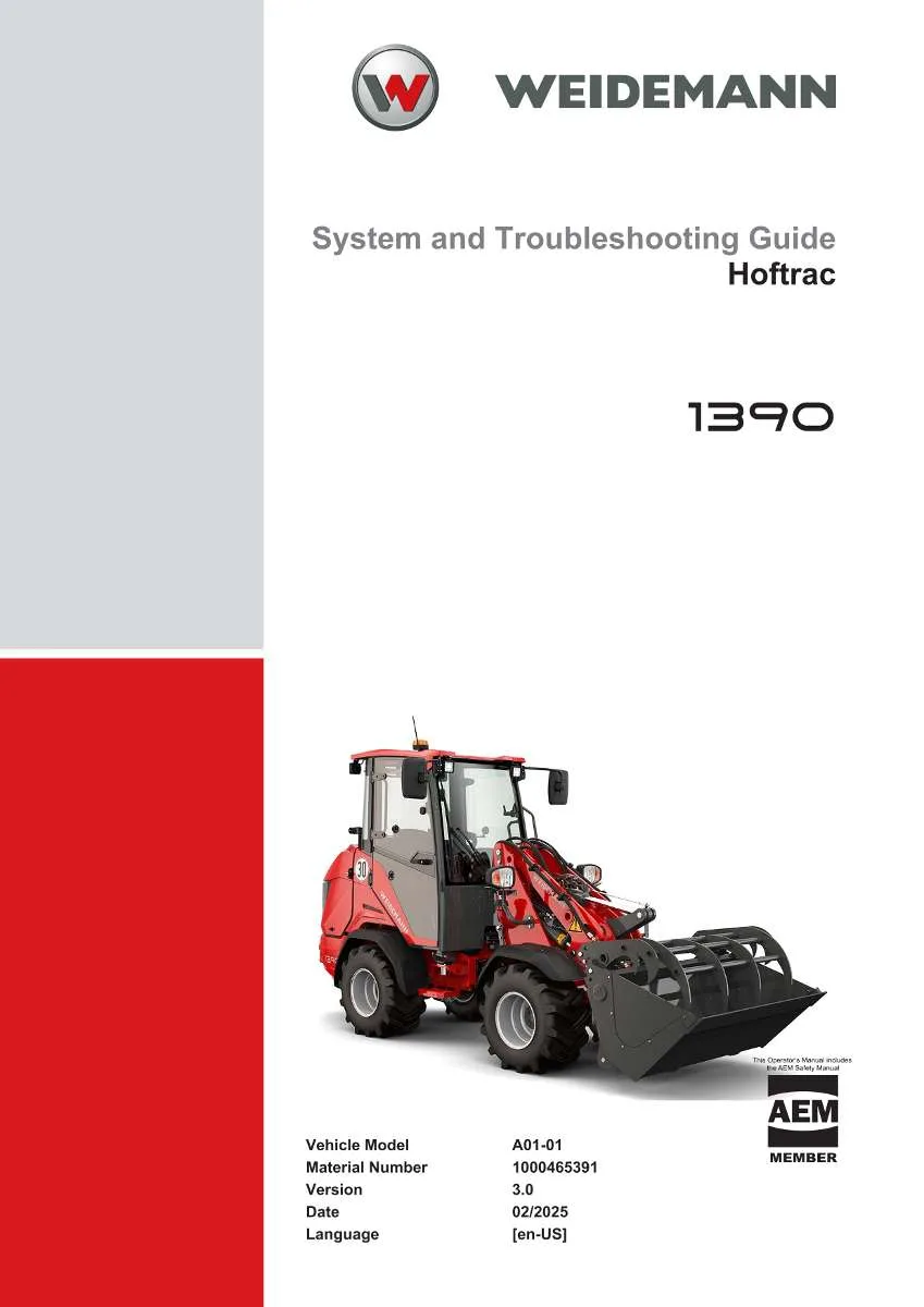 Weidemann Hoftrac 1390 System and Troubleshooting Guide | Instant PDF Download