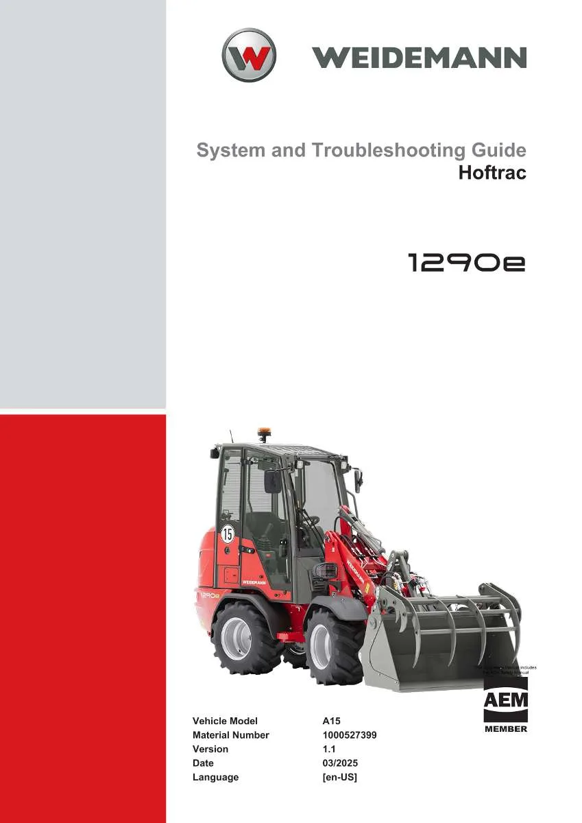 Weidemann Hoftrac 1290e System and Troubleshooting Guide | Instant PDF Download