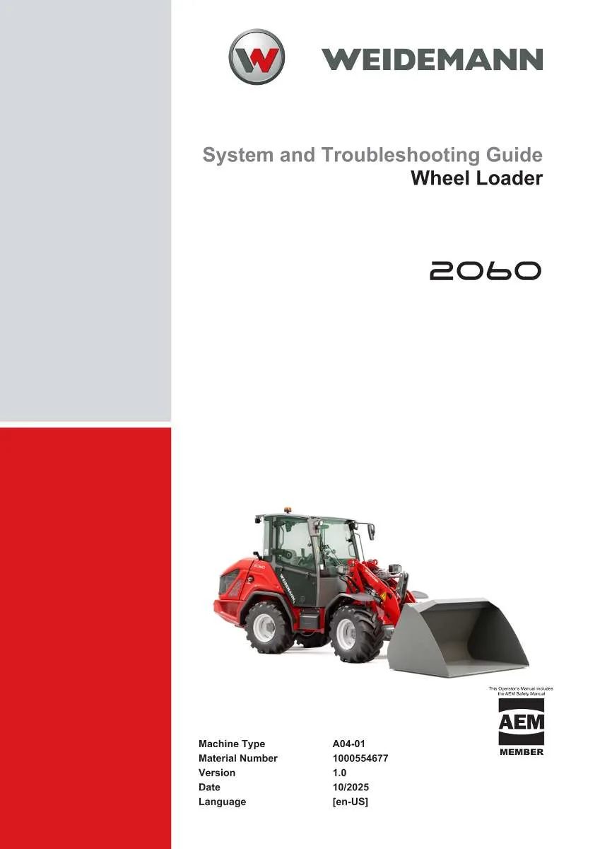 Weidemann Wheel Loader 2060 System and Troubleshooting Guide | Instant PDF Download