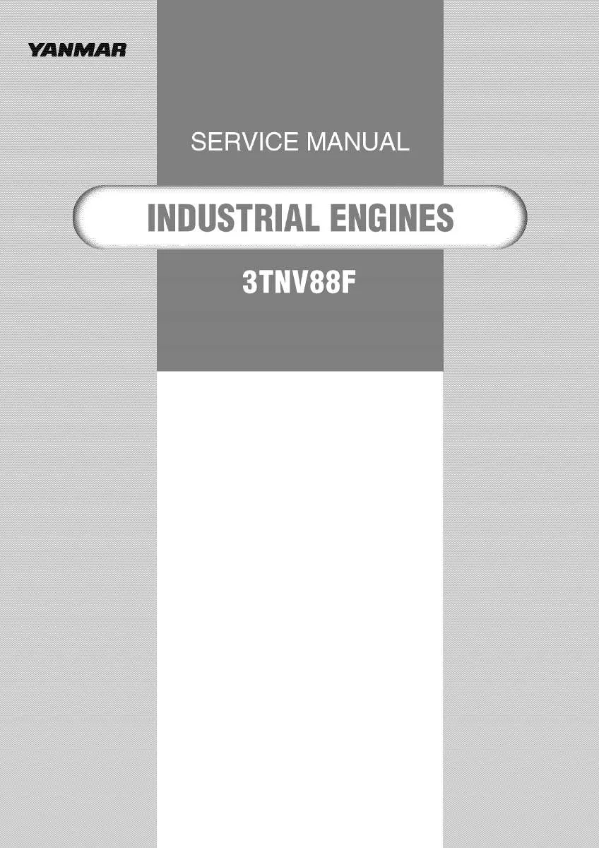 Yanmar 3Tnv88f Engine Service Manual PDF | Workshop Repair | Instant Download
