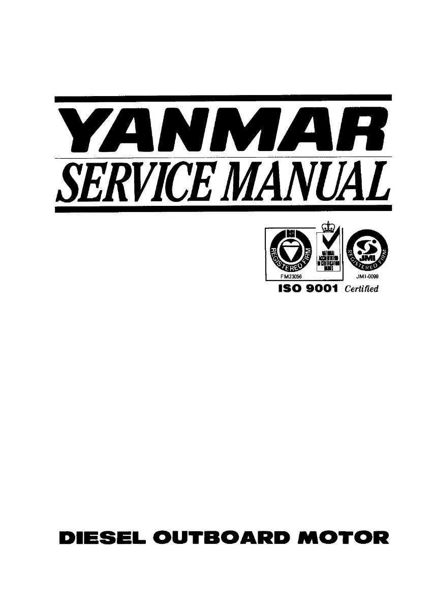 Yanmar D27a, D36a Diesel outboard motor Service Manual PDF | Workshop Repair | Instant Download