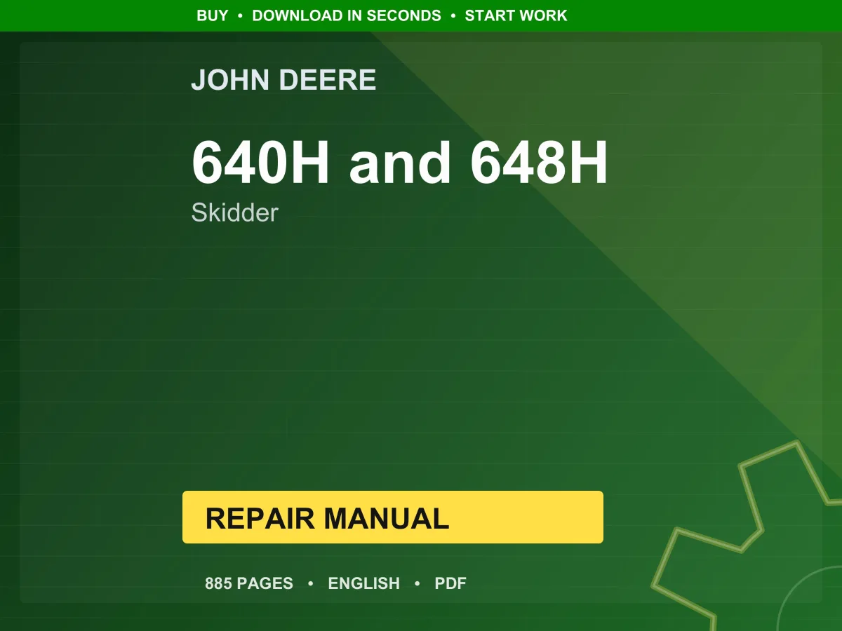 John Deere 640H And 648H Skidder Repair Manual PDF | Service Workshop | Instant Download