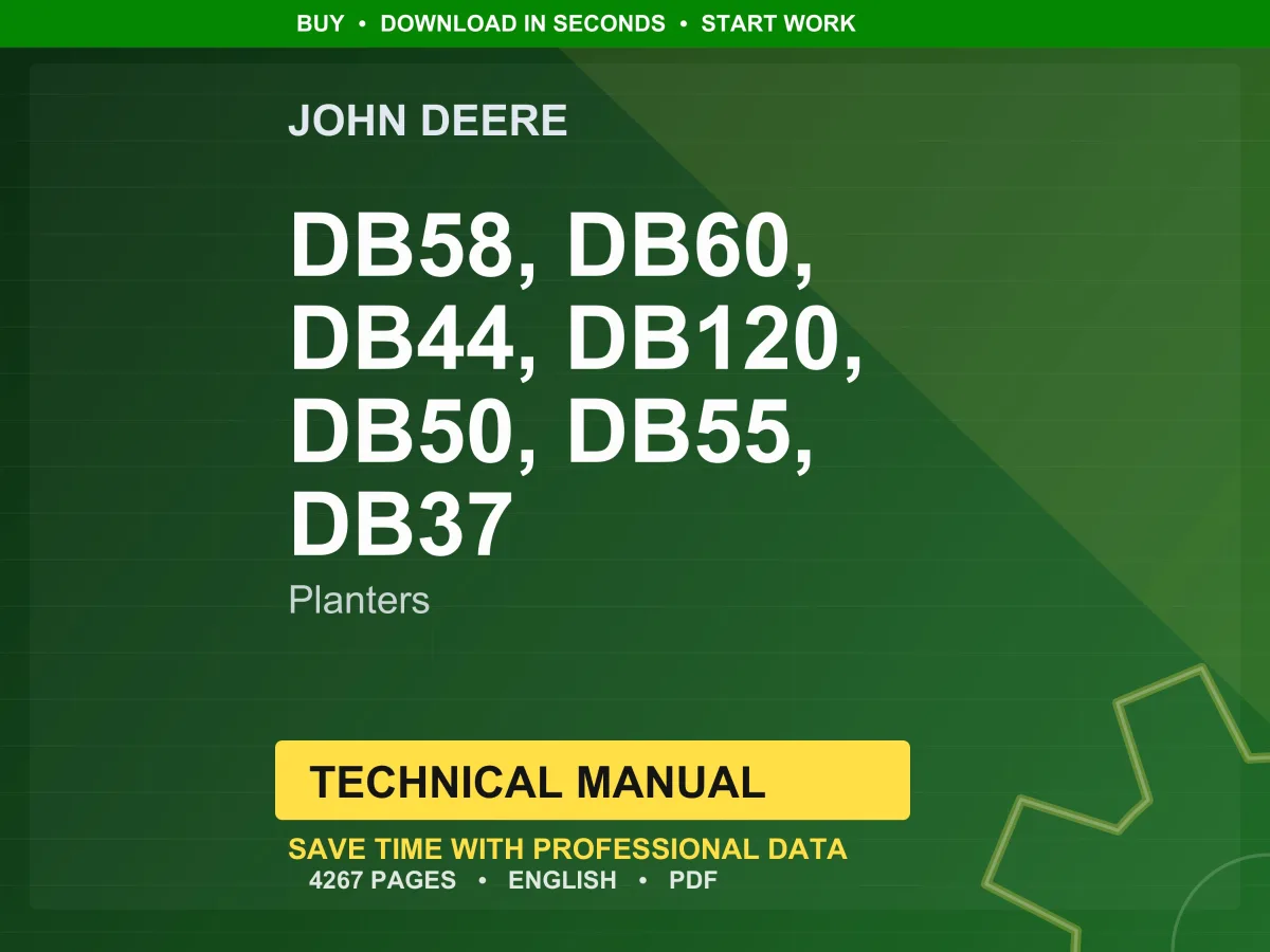 John Deere Db58, Db60, Db44, Db120, Db50, Db55, Db37 Planters Technical Manual PDF | Instant Download