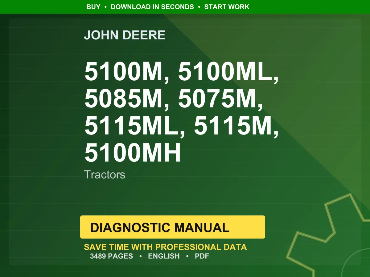 John Deere 5100M, 5100Ml, 5085M, 5075M, 5115Ml, 5115M, 5100Mh Tractors Diagnostic Manual Pdf | Instant Download