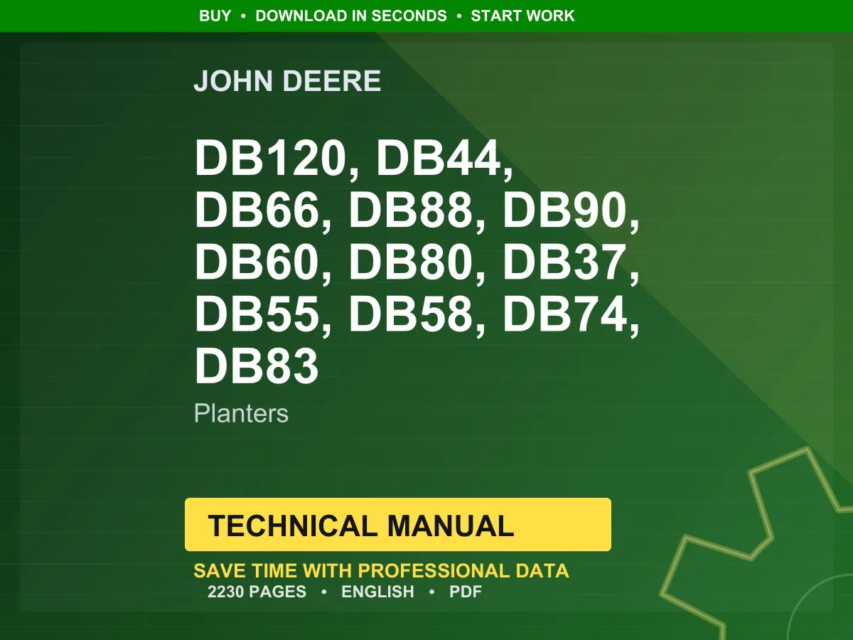 John Deere Deere, Bauer (Seedstar, Frame & Hydraulics) Planters Technical Manual PDF | Instant Download