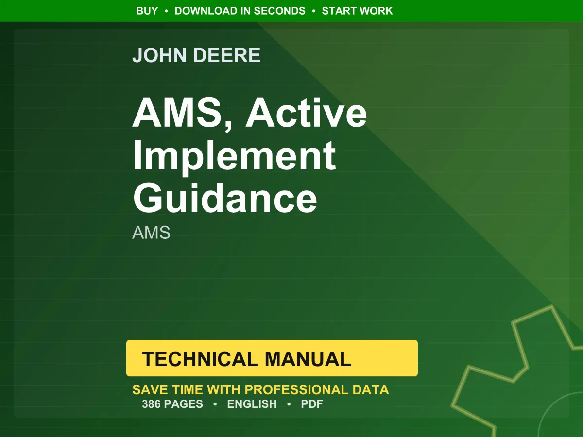 John Deere Ams, Active Implement Guidance Ams Technical Manual PDF | Instant Download