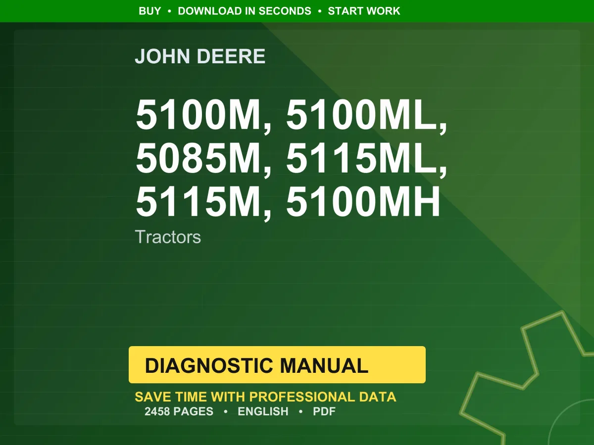 John Deere 5100M, 5100Ml, 5085M, 5115Ml, 5115M, 5100Mh Tractors Diagnostic Manual Pdf | Instant Download
