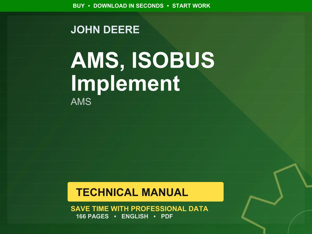 John Deere Ams, Isobus Implement Ams Technical Manual PDF | Instant Download