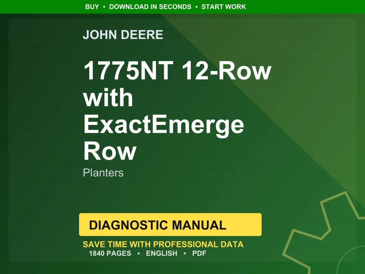 John Deere 1775Nt 12-Row With Exactemerge Row Planters Diagnostic Manual PDF | Instant Download