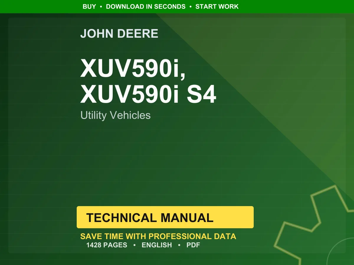 John Deere Xuv590i, Xuv590i S4 Utility Vehicles Technical Manual PDF | Instant Download