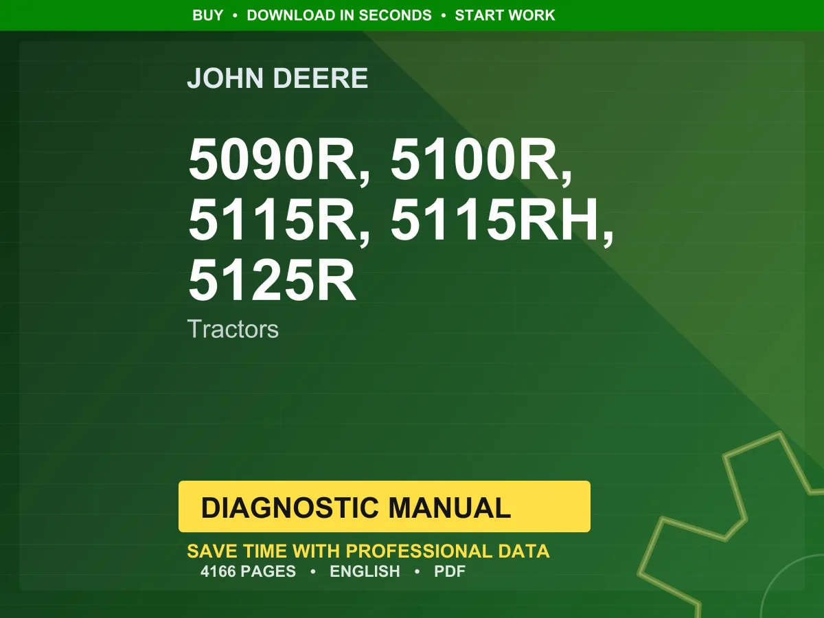 John Deere 5090R, 5100R, 5115R, 5115Rh, 5125R Tractors Diagnostic Manual Pdf | Instant Download
