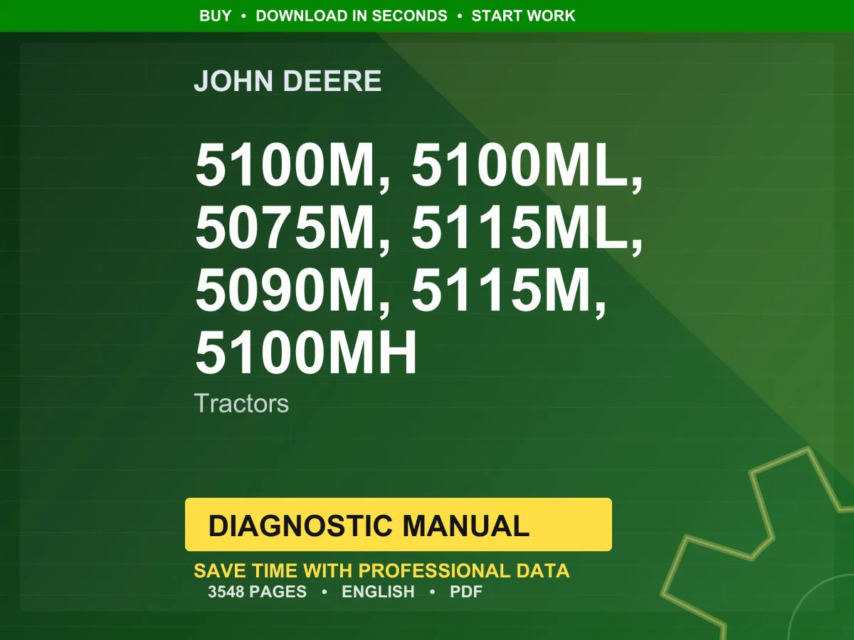 John Deere 5100M, 5100Ml, 5075M, 5115Ml, 5090M, 5115M, 5100Mh Tractors Diagnostic Manual Pdf | Instant Download