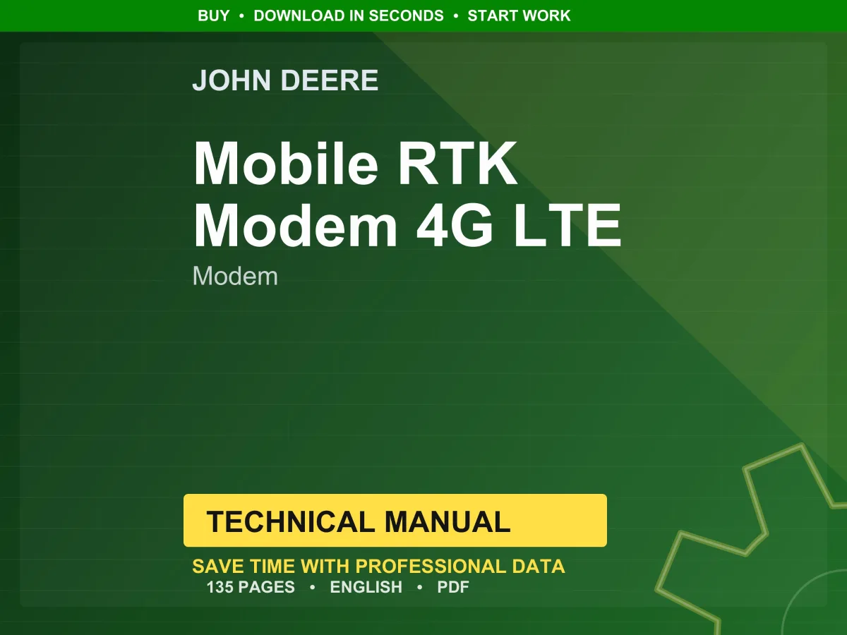 John Deere Ams, Mobile Rtk Modem 4G Lte Modem Technical Manual PDF | Instant Download