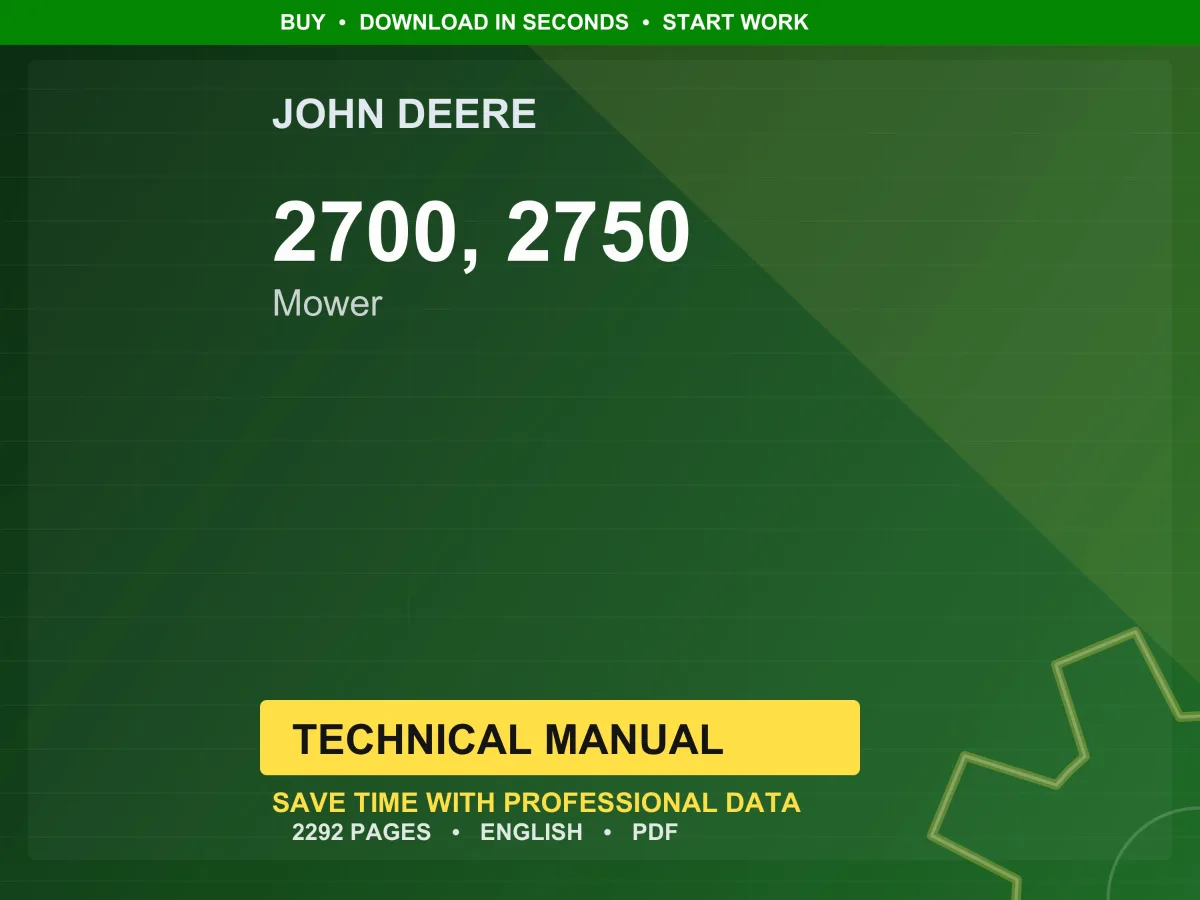 John Deere 2700/2750 Precisioncut And E-Cut Hybrid Riding Greens Mower Technical Manual PDF | Instant Download cover