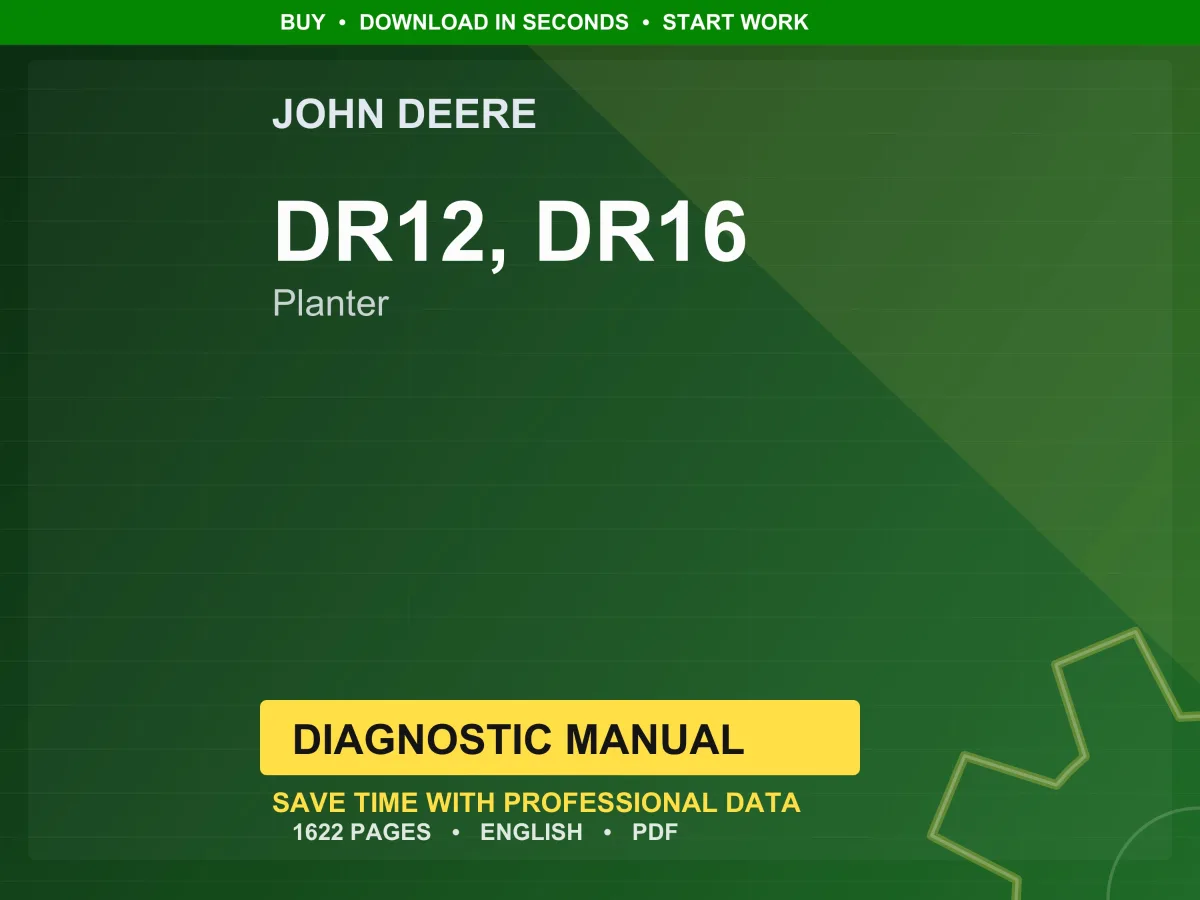 John Deere Dr12, Dr16 Orthman Planter Diagnostic Manual PDF | Instant Download