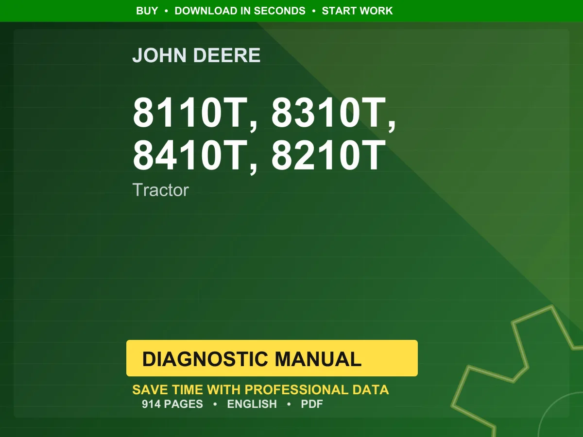John Deere 8110T, 8310T, 8410T, 8210T Tractor Diagnostic Manual Pdf | Instant Download
