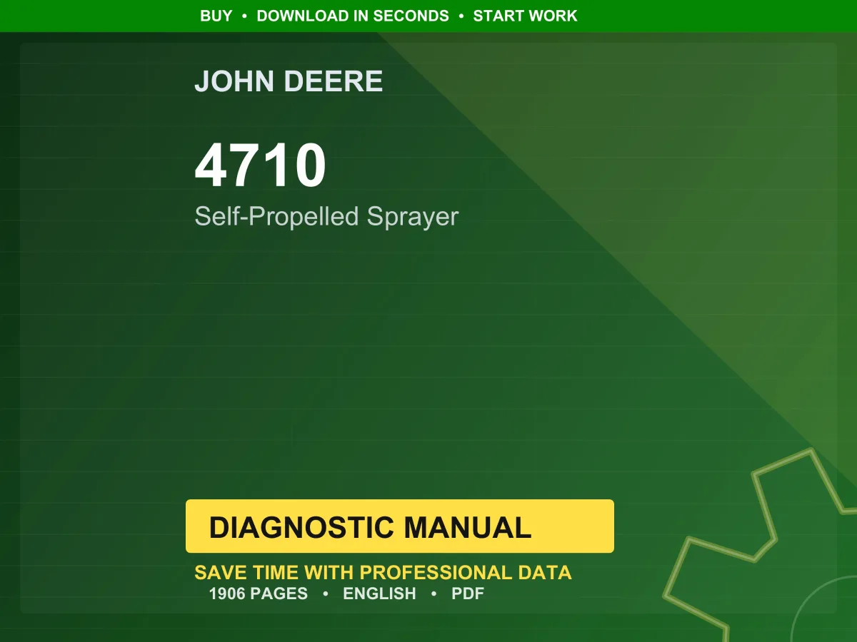 John Deere 4710 Self-Propelled Sprayer Diagnostic Manual PDF | Instant Download