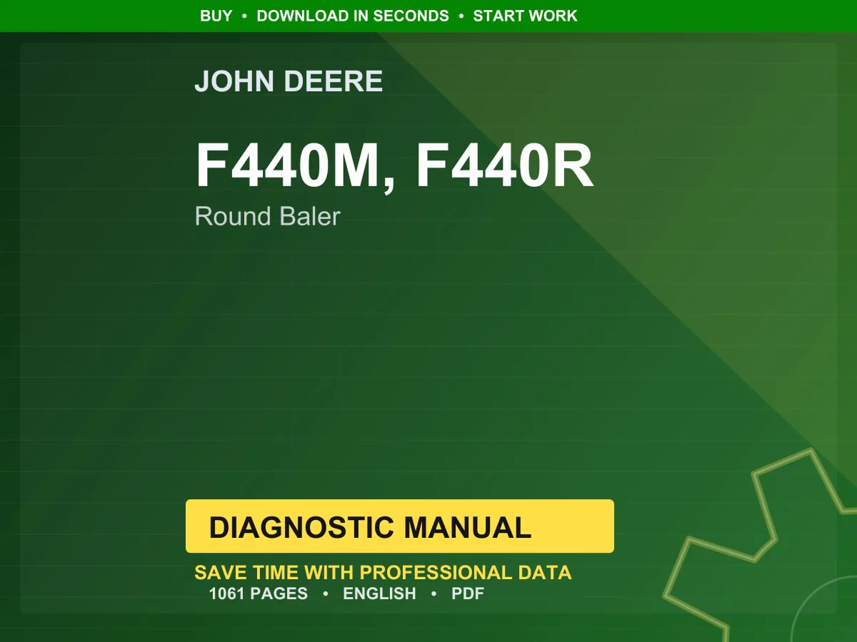 John Deere F440m, F440r Round Baler Diagnostic Manual PDF | Instant Download