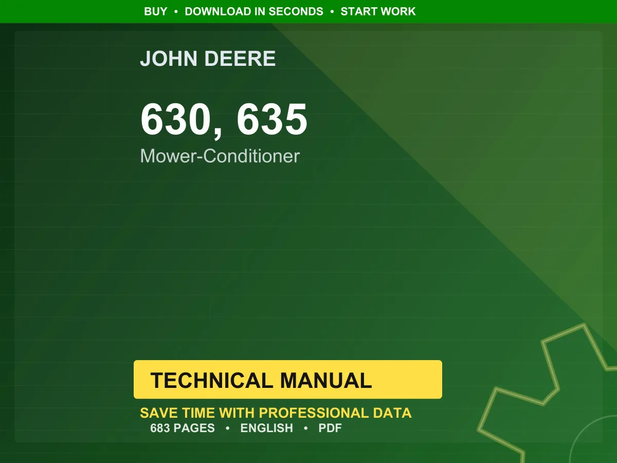John Deere 630, 635 Mower-Conditioner Technical Manual Service PDF Workshop Download
