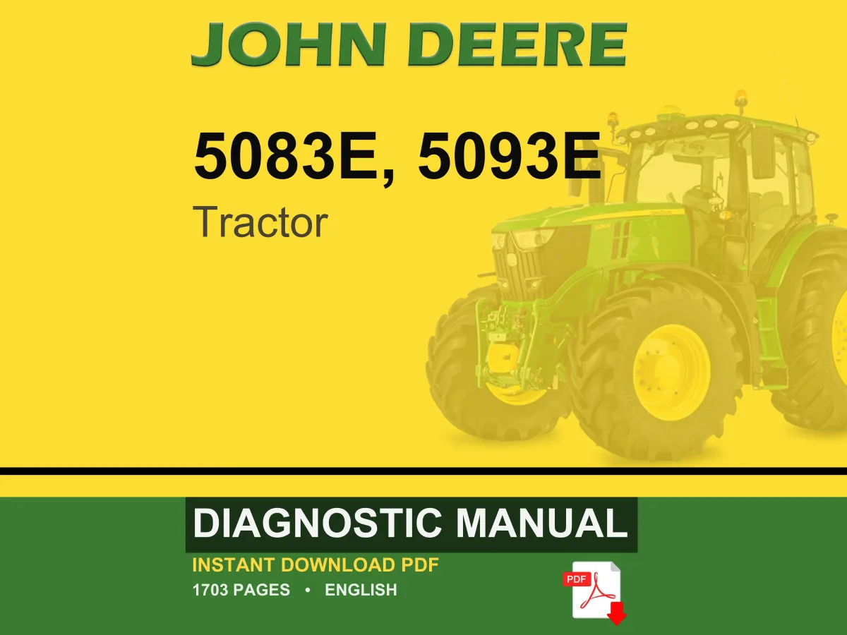 John Deere 5083E, 5093E Tractor Diagnostic Manual PDF | Instant Download