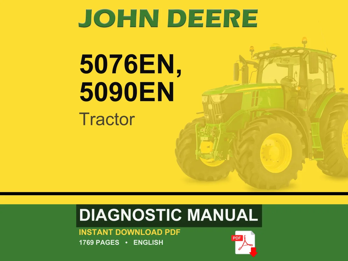 John Deere 5076En, 5090En Tractor Diagnostic Manual PDF | Instant Download