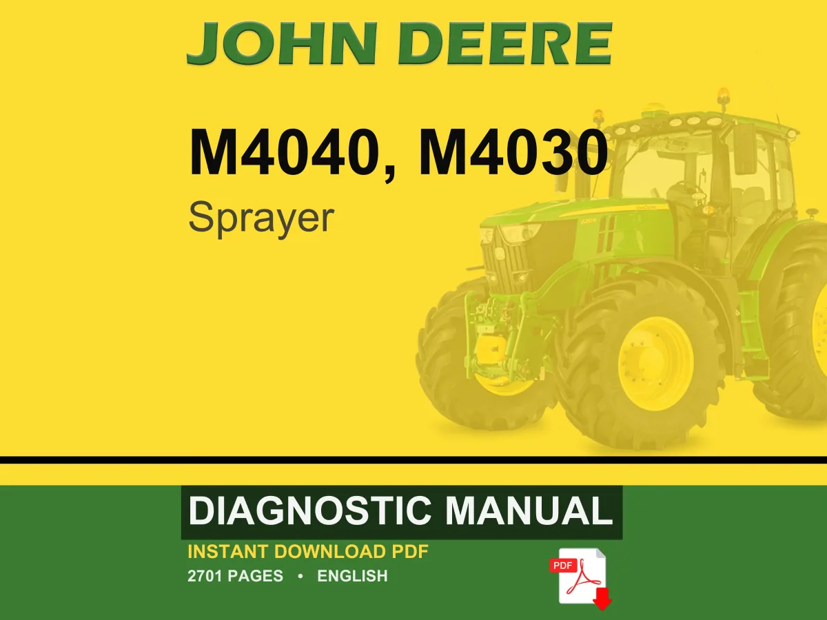 John Deere M4040, M4030 Sprayer Diagnostic Manual PDF | Instant Download