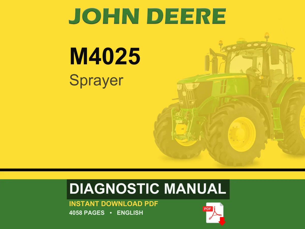 John Deere M4025 Sprayer Diagnostic Manual PDF | Instant Download