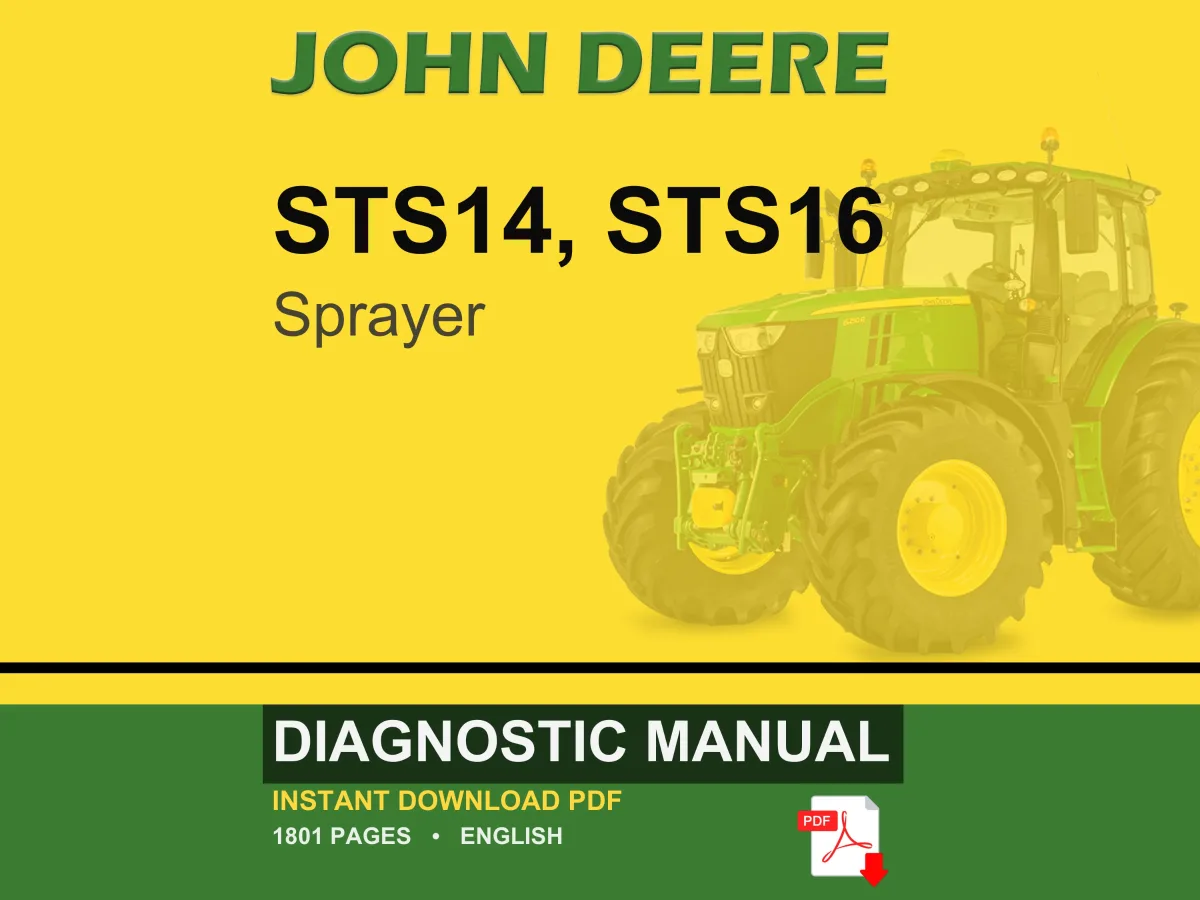 John Deere Sts14, Sts16 Sprayer Diagnostic Manual PDF | Instant Download